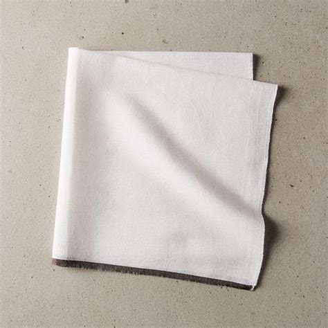 Napkin White with Gray Edging 